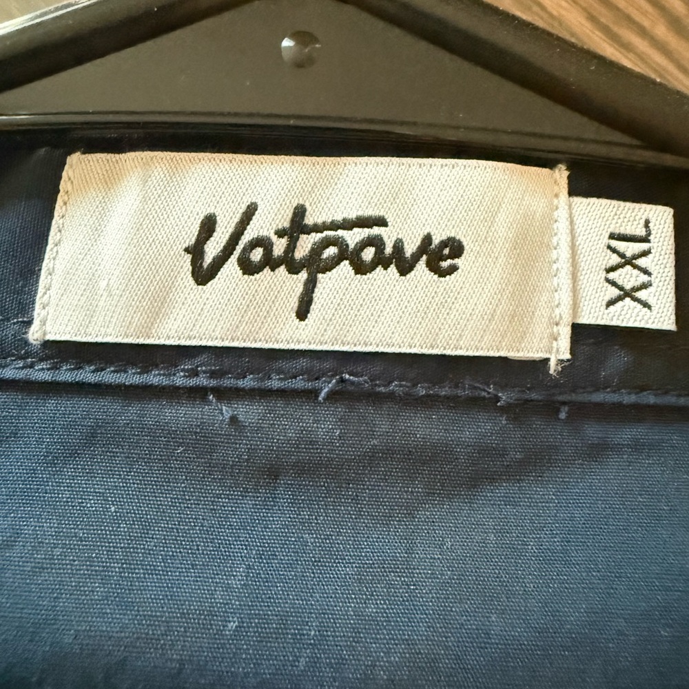 Men's Blue Palm Print Shirt - Picture 2 of 3